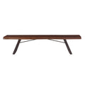 Nottingham 90 Inch Acacia Wood Dining Bench In Walnut Finish