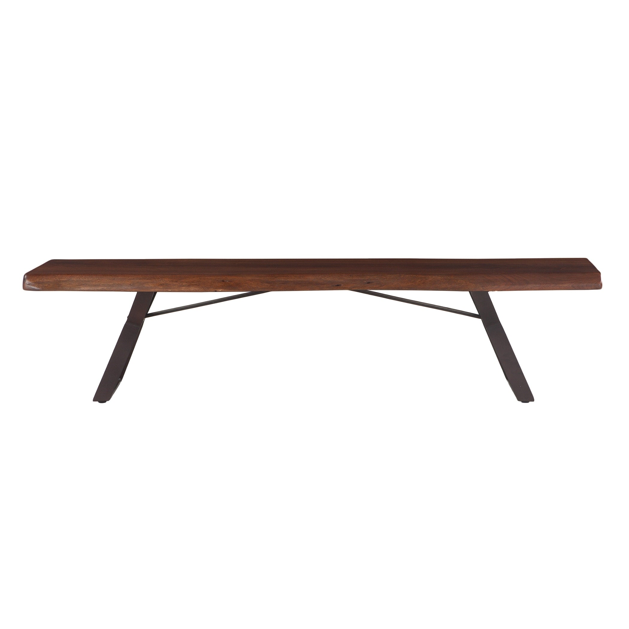Nottingham 90 Inch Acacia Wood Dining Bench In Walnut Finish