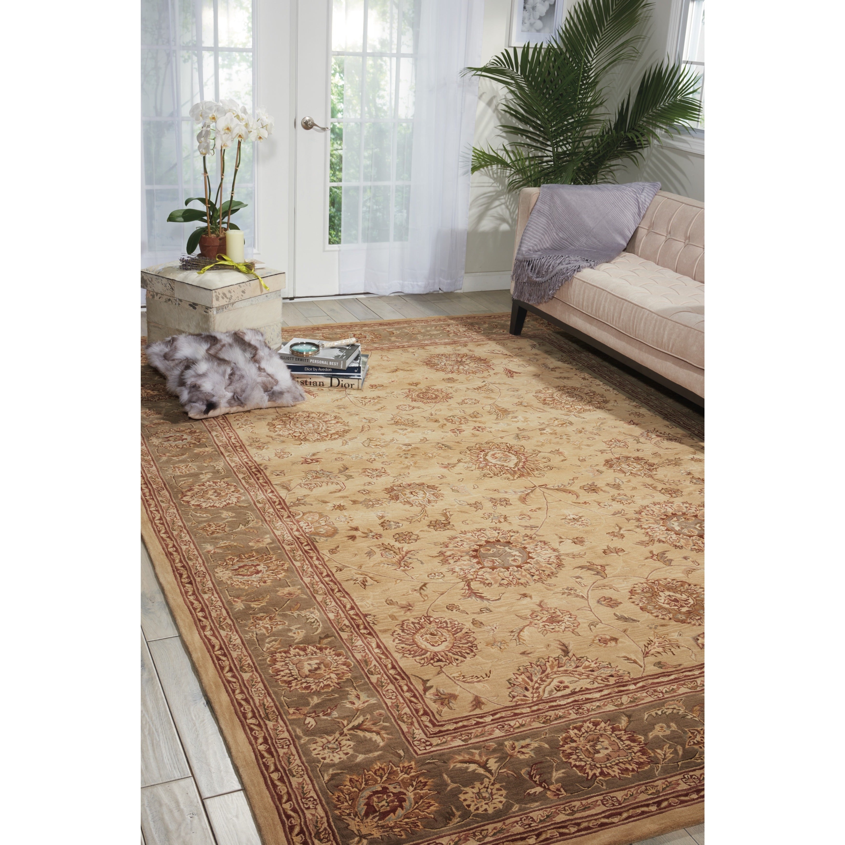 Nourison 2000 Hand Tufted Beige Wool Rug