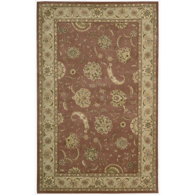 Nourison 2000 Hand Tufted Kashan Rose Wool Rug