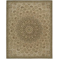 Traditional Nourison 2000 Hand Tufted Multicolored Floral Sunburst 100 Percent Wool Rug