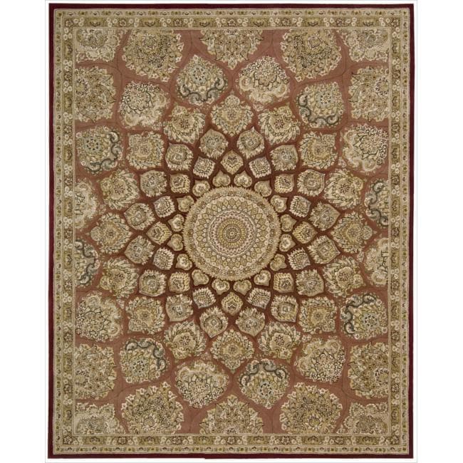 Nourison 2000 Hand Tufted Medallion Slate Wool Rug