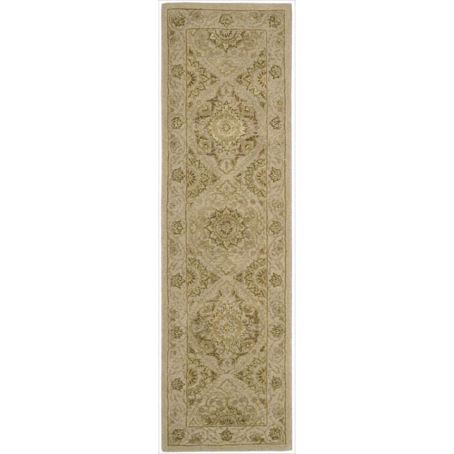 Nourison 3000 Hand Tufted Beige Rug 26 X 12 Runner 26 X 12 Runner