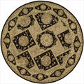 Nourison 3000 Hand Tufted Black Rug Round 6 Round