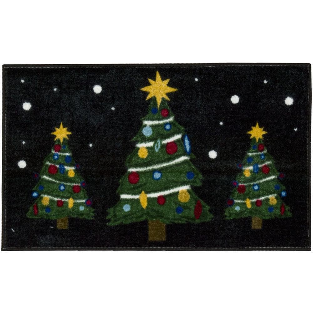Nourison Accent Decor Xmas Black Accent Rug 16 X 26 16 X 26