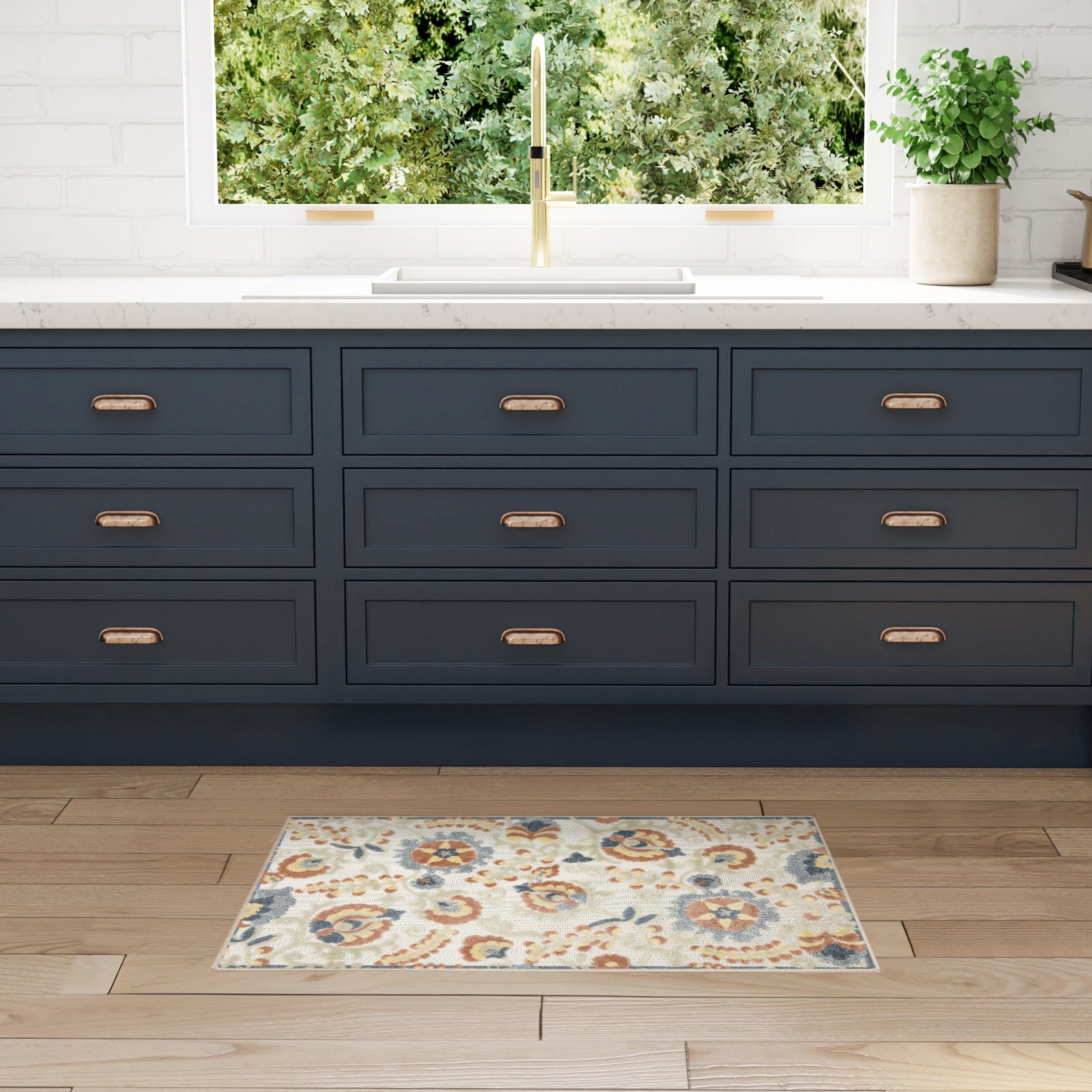 Havenside Home Wrightsville Indoor Outdoor Rug 53 X 75 Multi 53 X 75