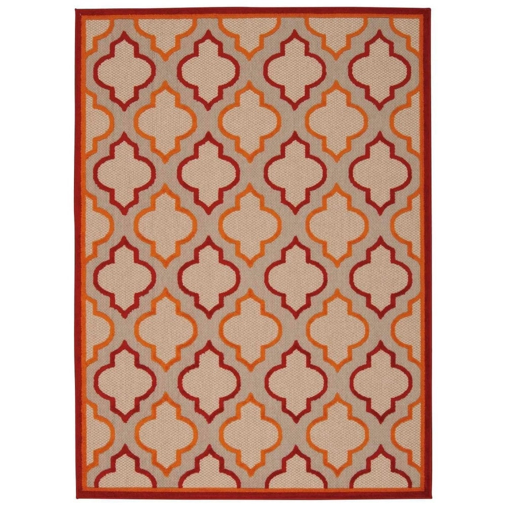 Nourison Aloha Indoor Outdoor Red Rug 710 X 106