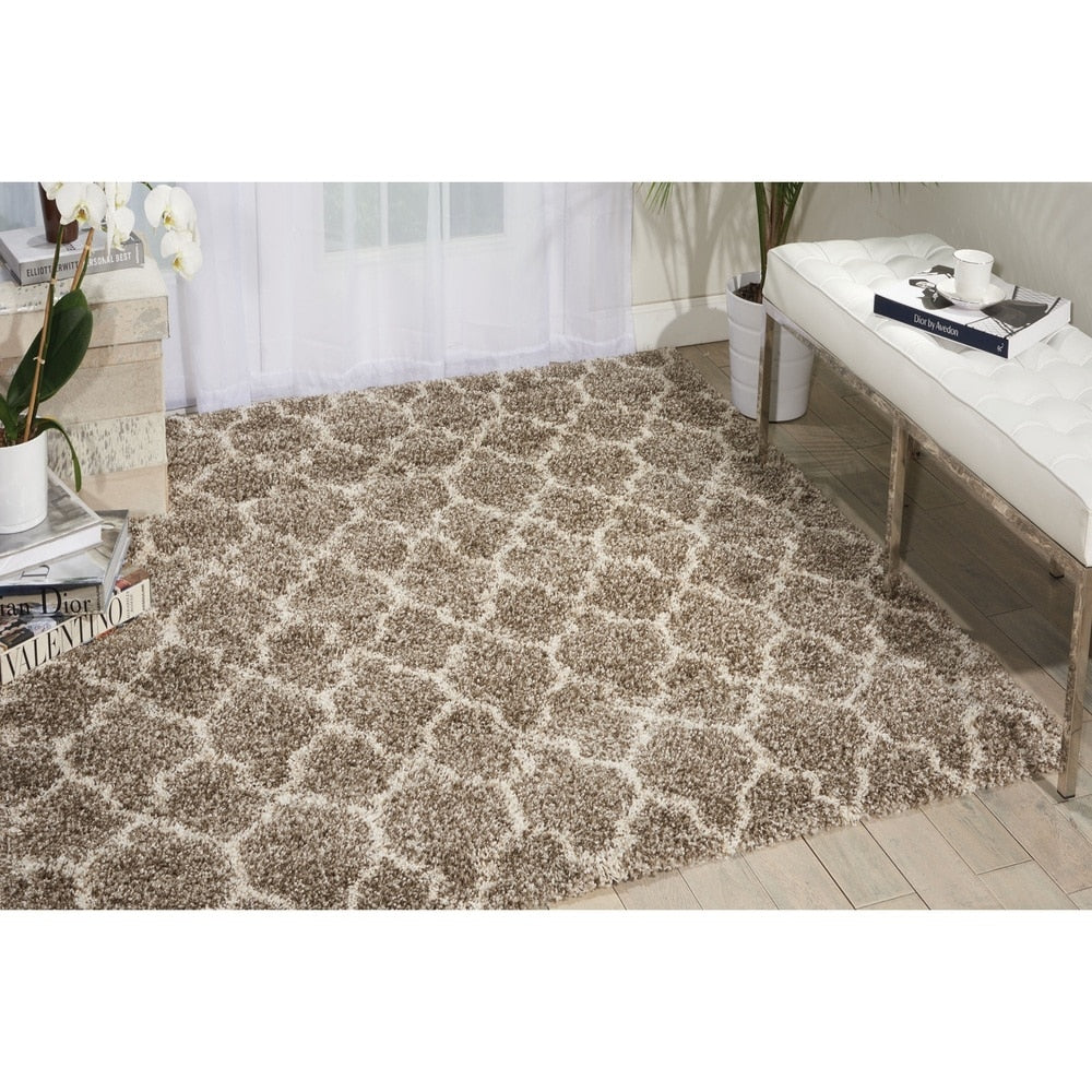 Nourison Amore Stone Shag Area Rug 10 X 13