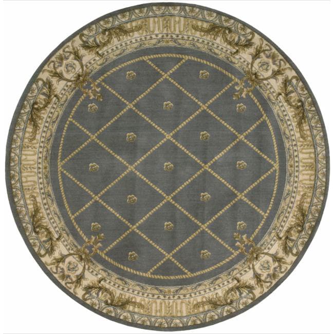 Nourison Ashton House Diamond Black Wool Rug