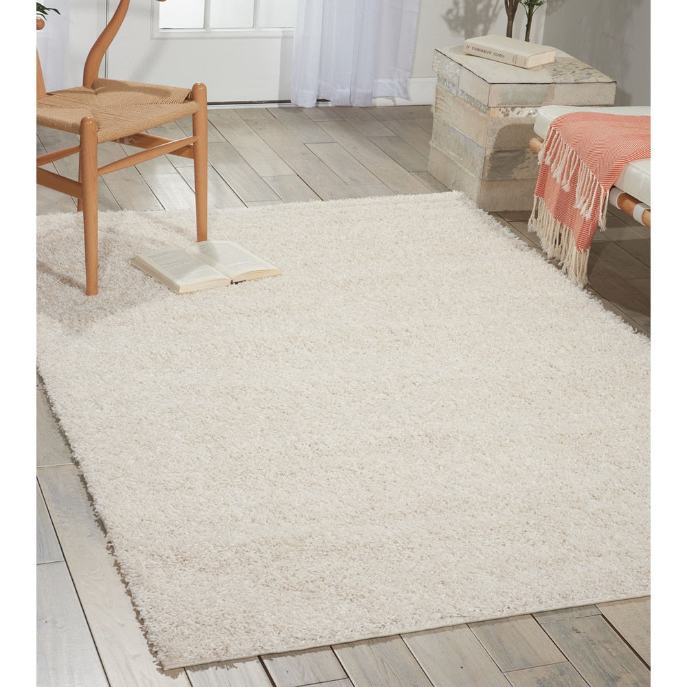Nourison Bonita White Shag Area Rug 5 X 7
