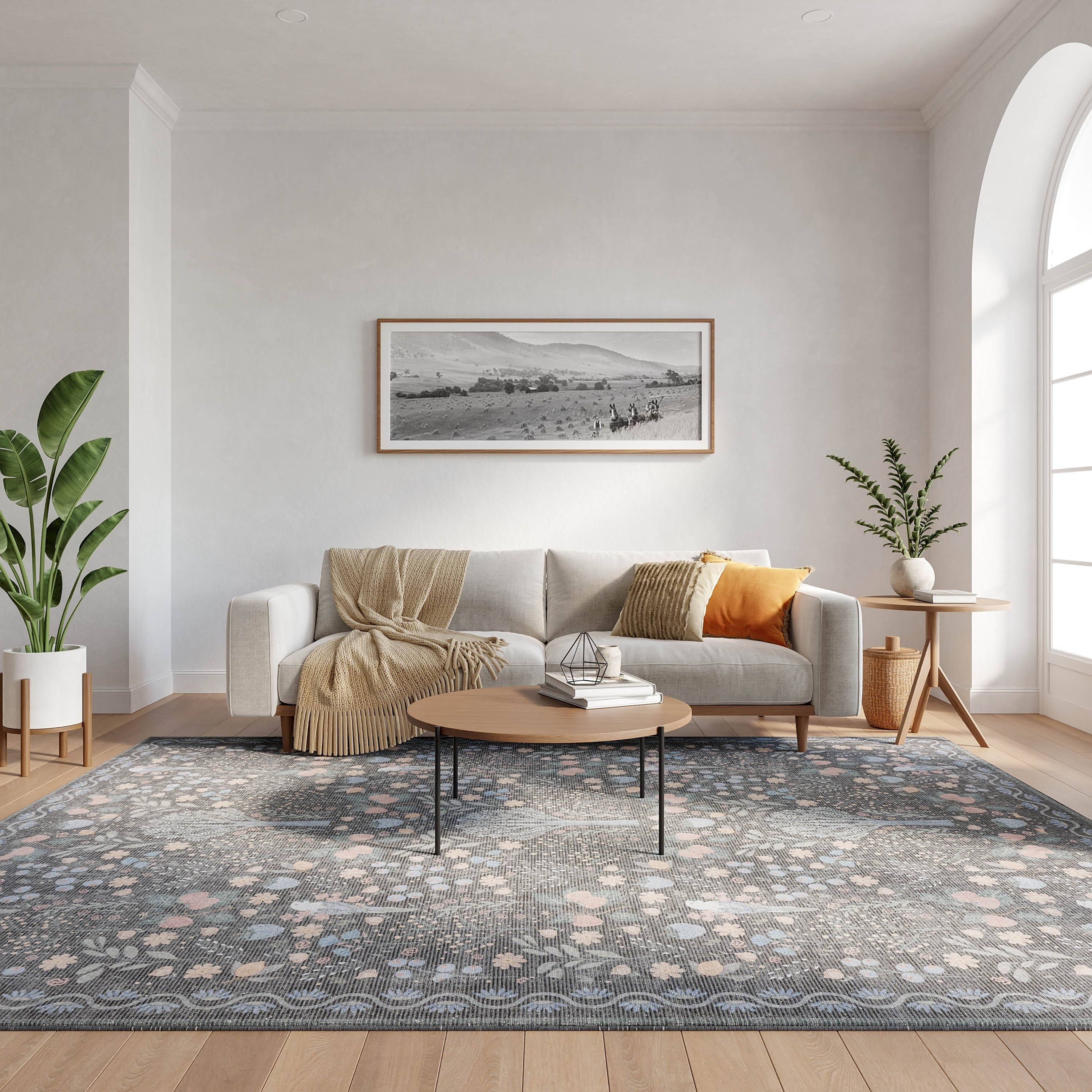 Nourison Botanical Washables Indoor Only Chic Floral Area Rug