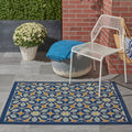 Nourison Caribbean Indoor Outdoor Navy Rug