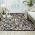 Nourison Caribbean Ivory Charcoal Indoor Outdoor Area Rug 26 X 4