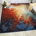 Nourison Chroma Red Flare Modern Area Rug 56 X 8