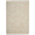 Nourison Elan Contemporary Ivory Wool And Viscose Area Rug 86 X 116