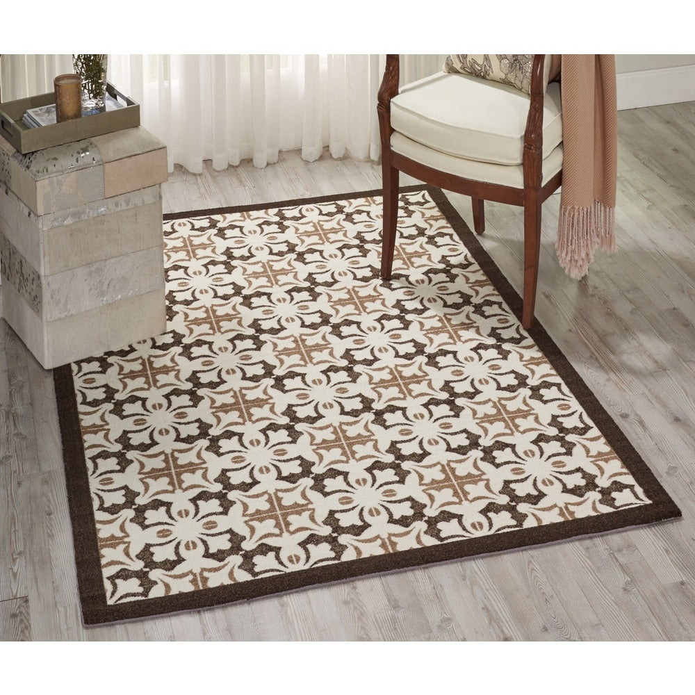 Nourison Enhance Brown Rug 5 X 7