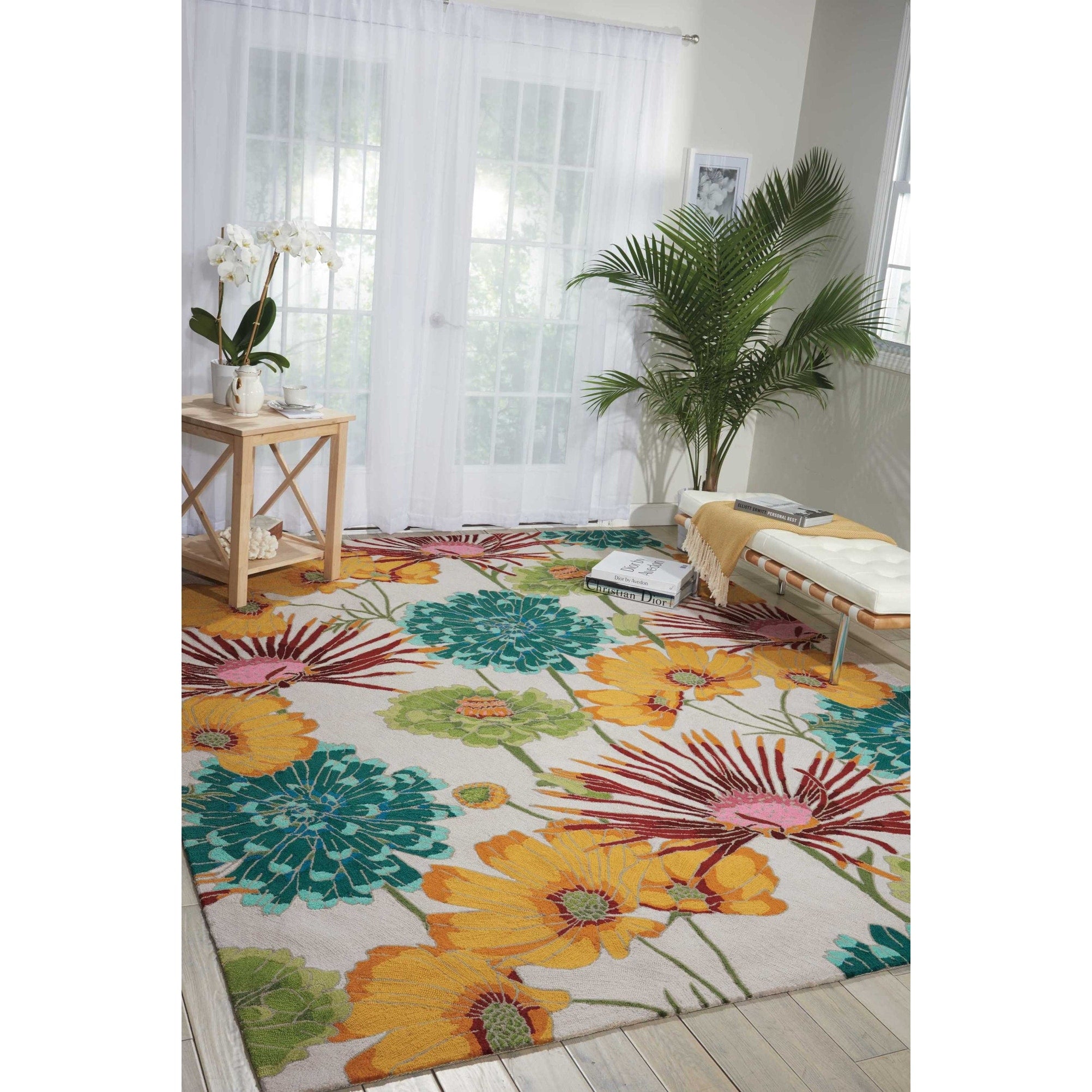 Nourison Fantasy Ivory Rug 5 X 76