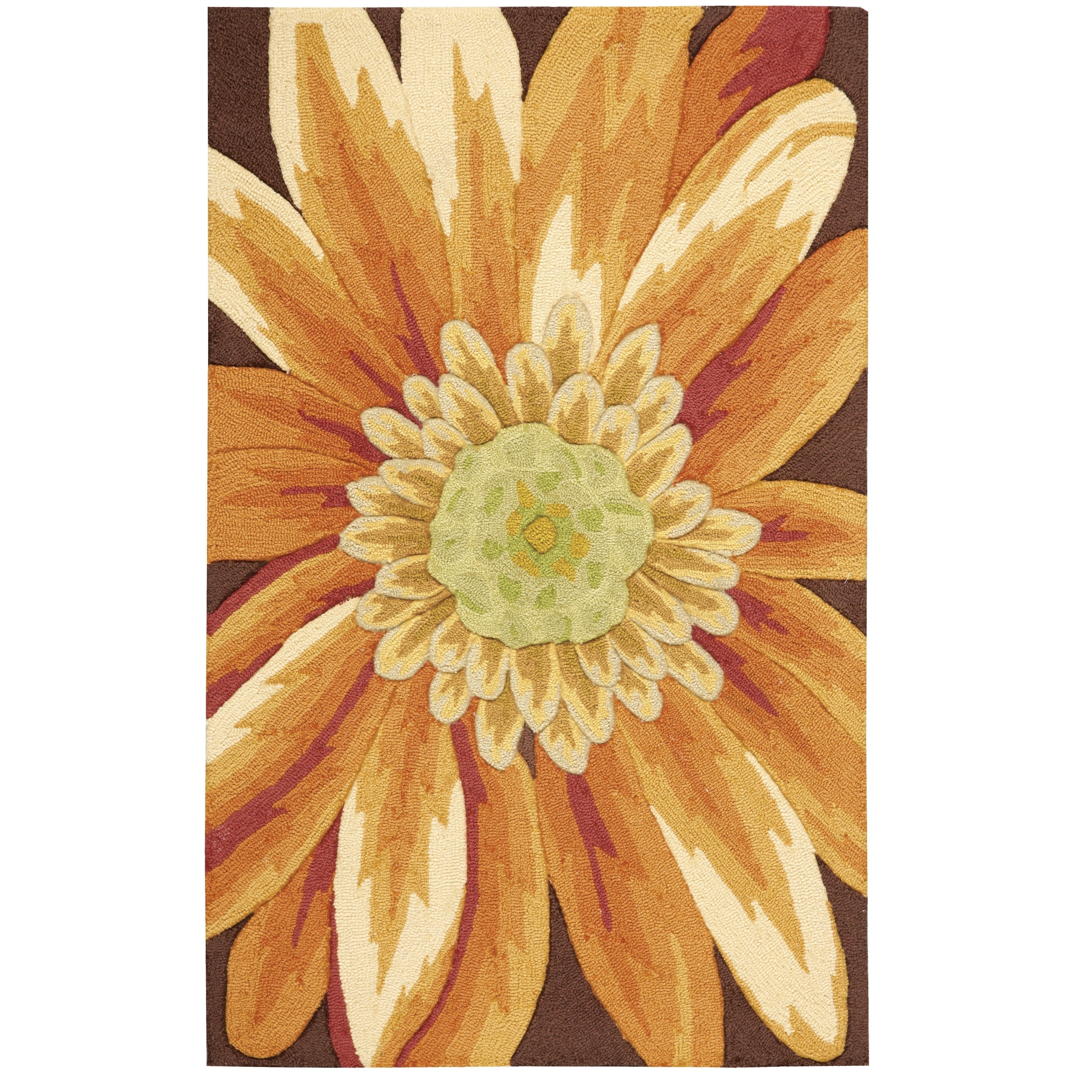 Nourison Hand Hooked Fantasy Yellow Rug 8 X 106
