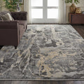 Nourison Fusion Grey Abstract Rug 710 X 106