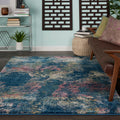Nourison Fusion Multicolor Abstract Shag Rug