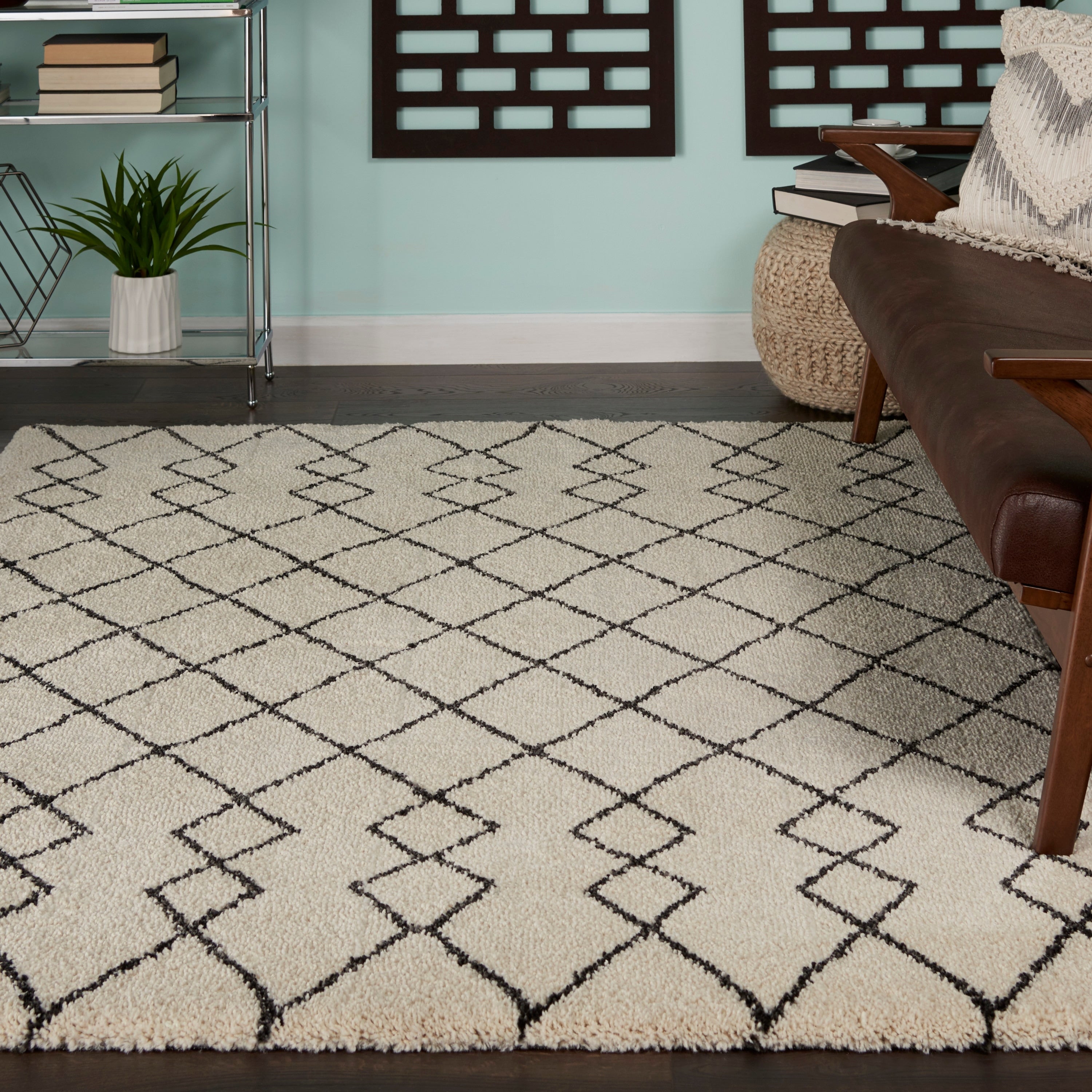 Nourison Geometric Shag Area Rug