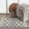 Nourison Moroccan Marrakesh Cream Shag Runner Rug 22 X 81 Runner