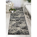 Michael Amini Gleam Ivory Slate Runner Rug By Nourison 22 X 76 22 X 76 Runner