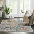 Porch Den Mueller Vintage Grey Multicolor Persian Area Rug