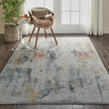 Nourison Global Vintage Ivory Multicolor Abstract Area Rug 710 X 910