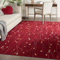 Nourison Grafix Floral Vines Grey Area Rug 53 X 73