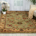 Nourison Hand Knotted Tahoe Green Wool Rug