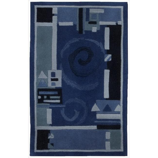Nourison Hand Tufted Dimensions Blue Rug 19 X 29 19 X 29