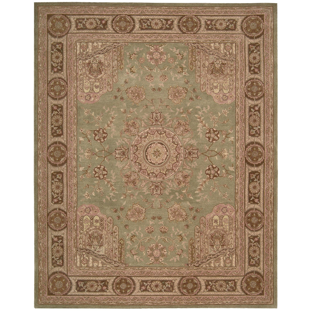 Nourison Hand Tufted Heritage Hall Green Wool Rug 39 X 59