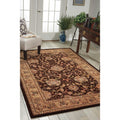 Nourison 2000 Hand Tufted Wool Silk Kashan Brown Rug