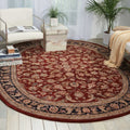 Nourison 2000 Hand Tufted Burgundy Tabriz Rug Round 8 Round