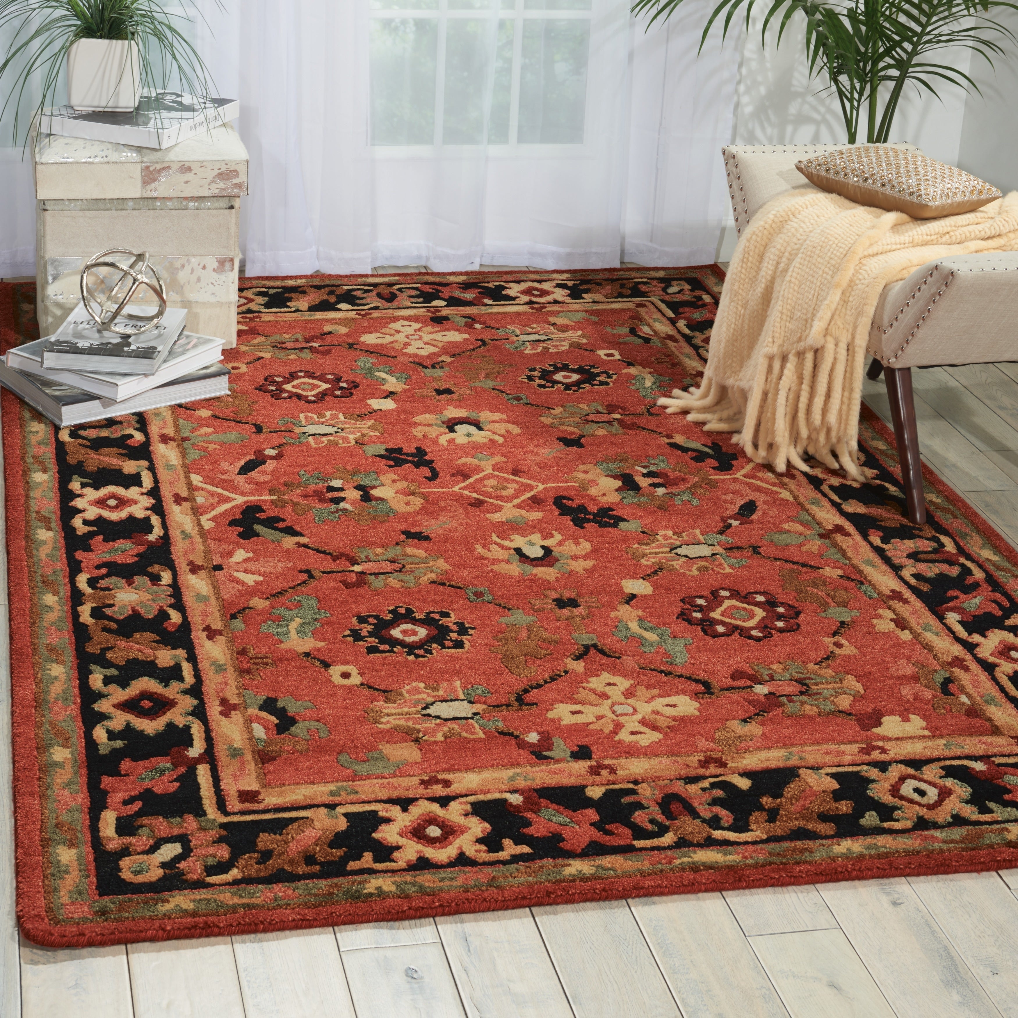 Nourison Hand Tufted Tahoe Rust Wool Rug