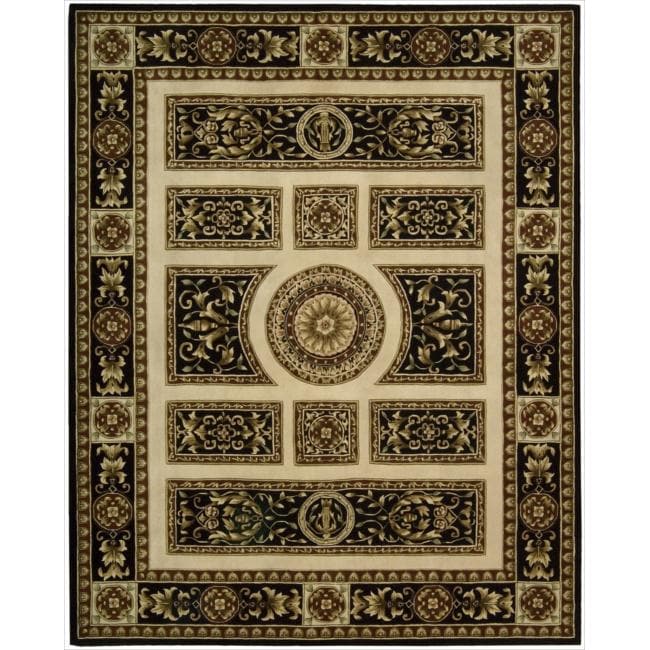 Nourison Hand Tufted Versailles Palace Ivory Black Rug 76 X 96 76 X 96