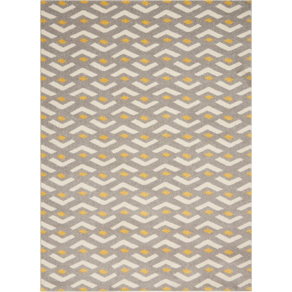 Nourison Harper Grey Chevron Area Rug 4 X 6