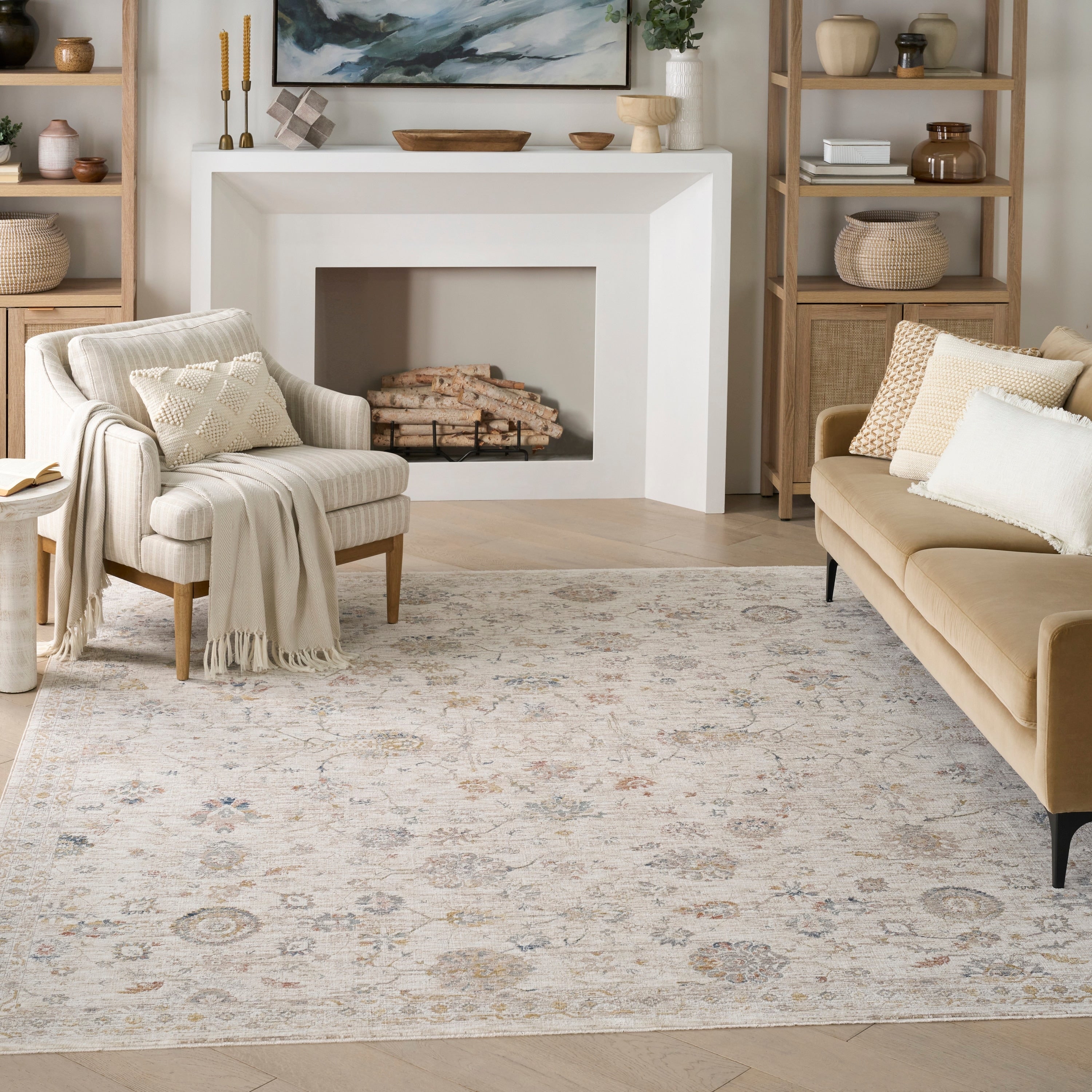 Nourison Heirloom Blend Ivory Multicolor Vintage Indoor Rug