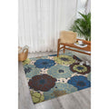 Nourison Home Garden Blue Floral Indoor Outdoor Rug 79 X 1010