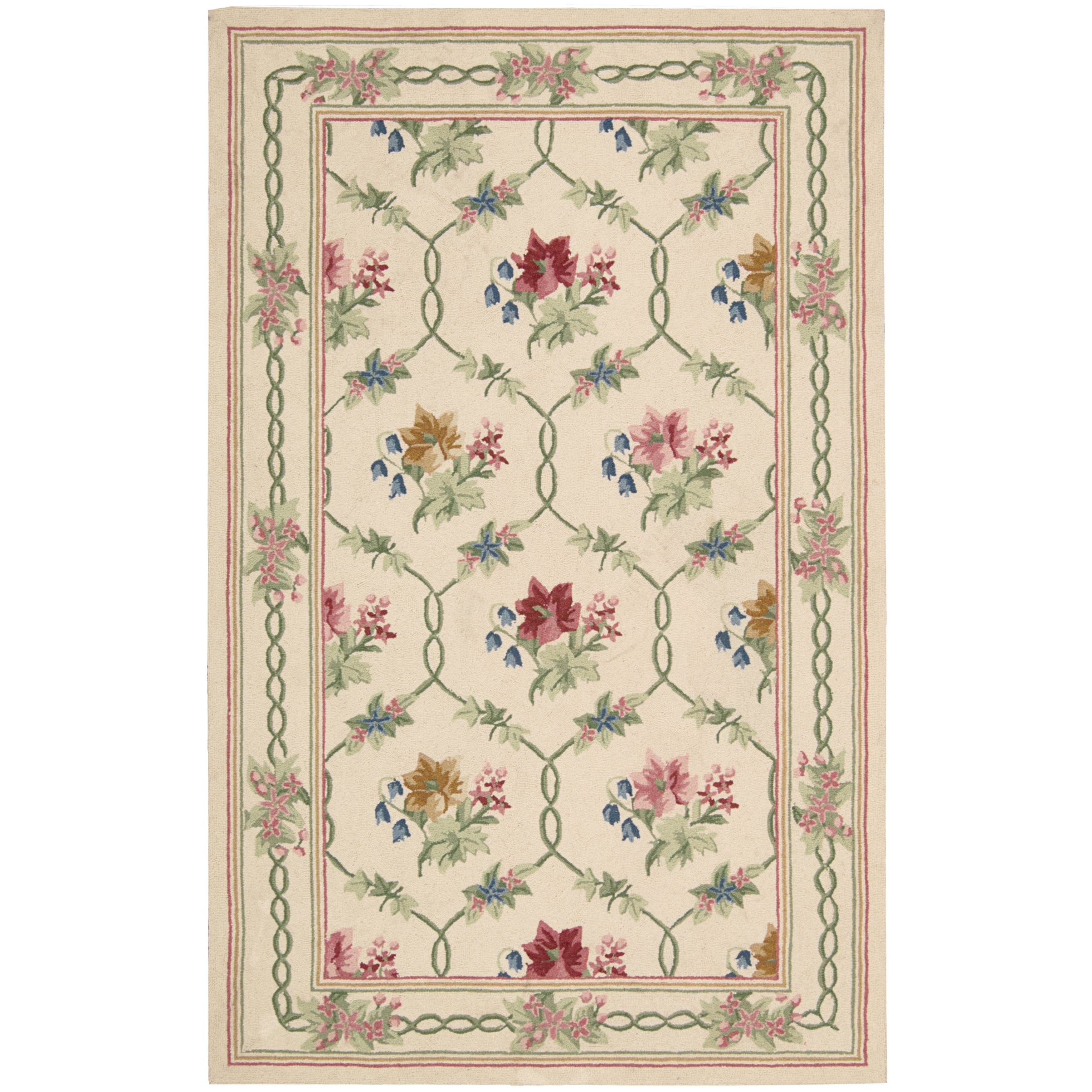 Nourison Lattice Cream Area Rug 5 X 8