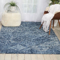 Nourison Linked Denim Contemporary Area Rug 5 X 76
