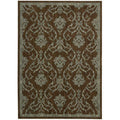 Nourison Liz Claiborne Radiant Impression Damask Teal Chocolate Rug 56 X 75