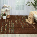 Nourison Liz Claiborne Radiant Impression Delicate Floral Chocolate Rug 56 X 75
