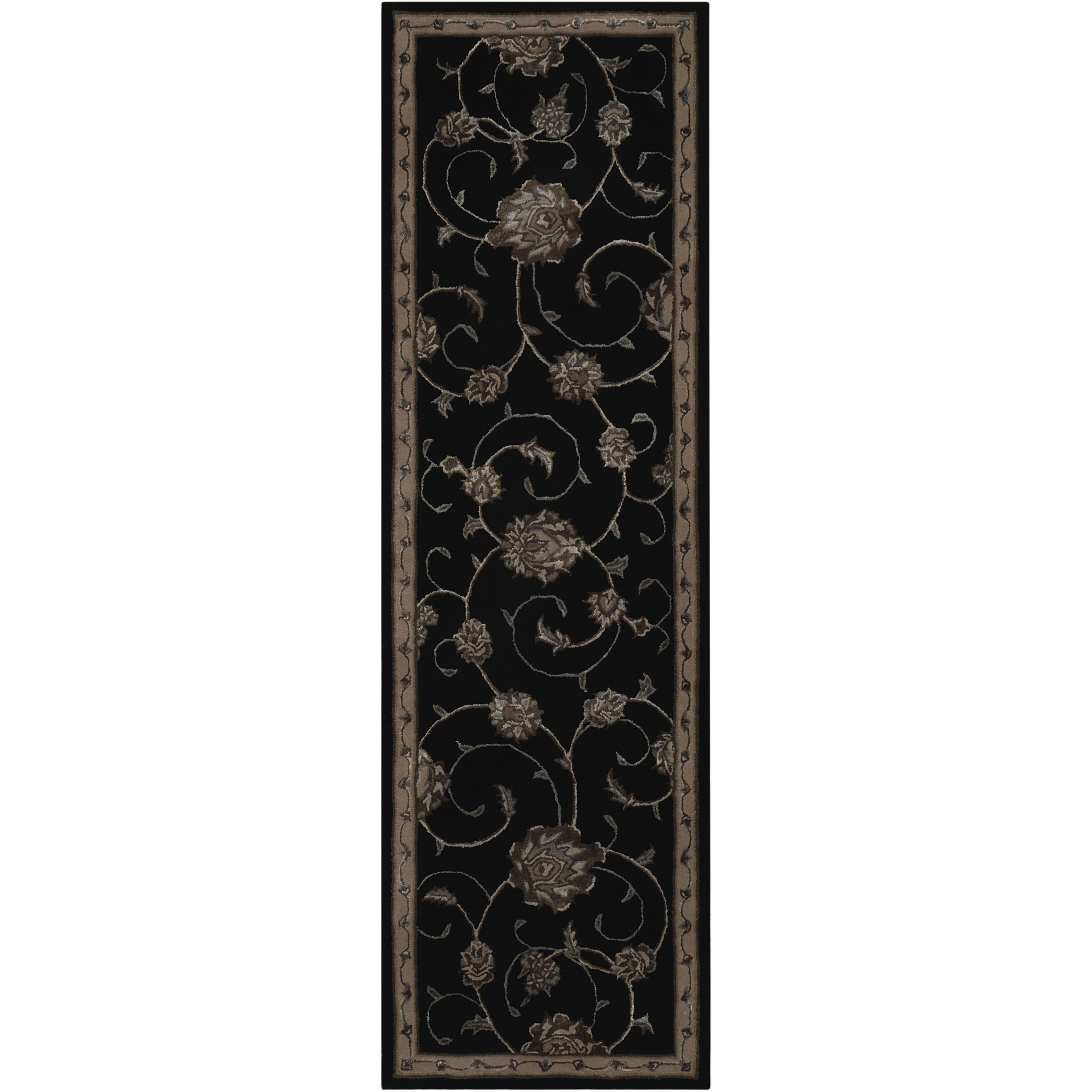 Michael Amini By Nourison Serenade Black Rug 23 X 76 23 X 76 Runner