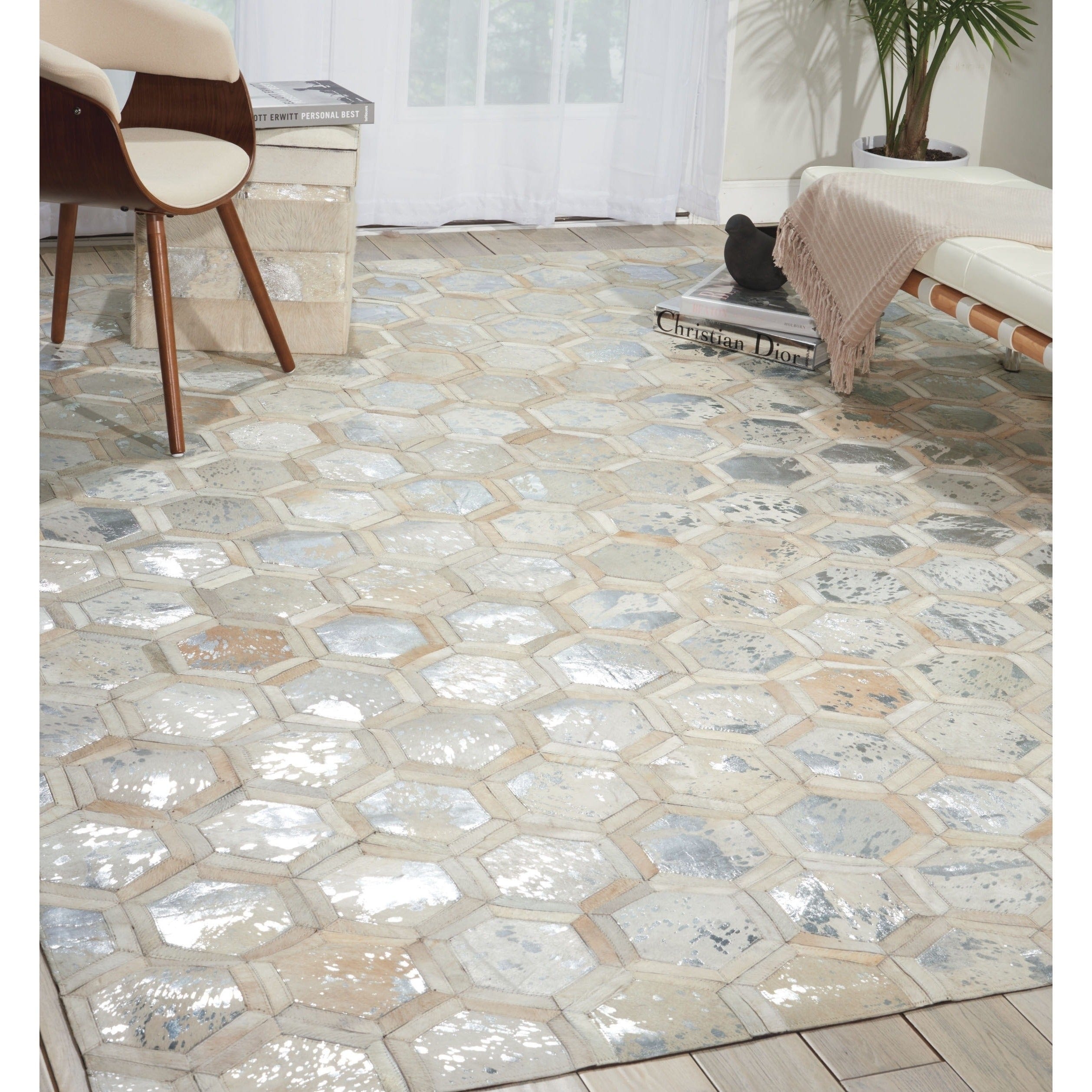 Michael Amini City Chic Snow Area Rug By Nourison 8 X 10