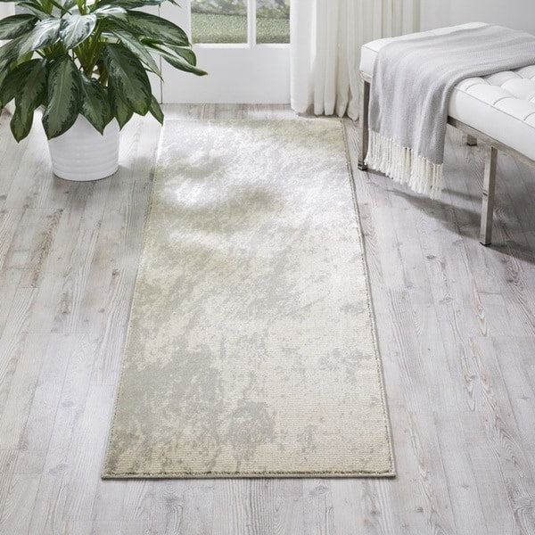 Nourison Maxell Ivory Grey Runner Rug 22 X 76 Runner