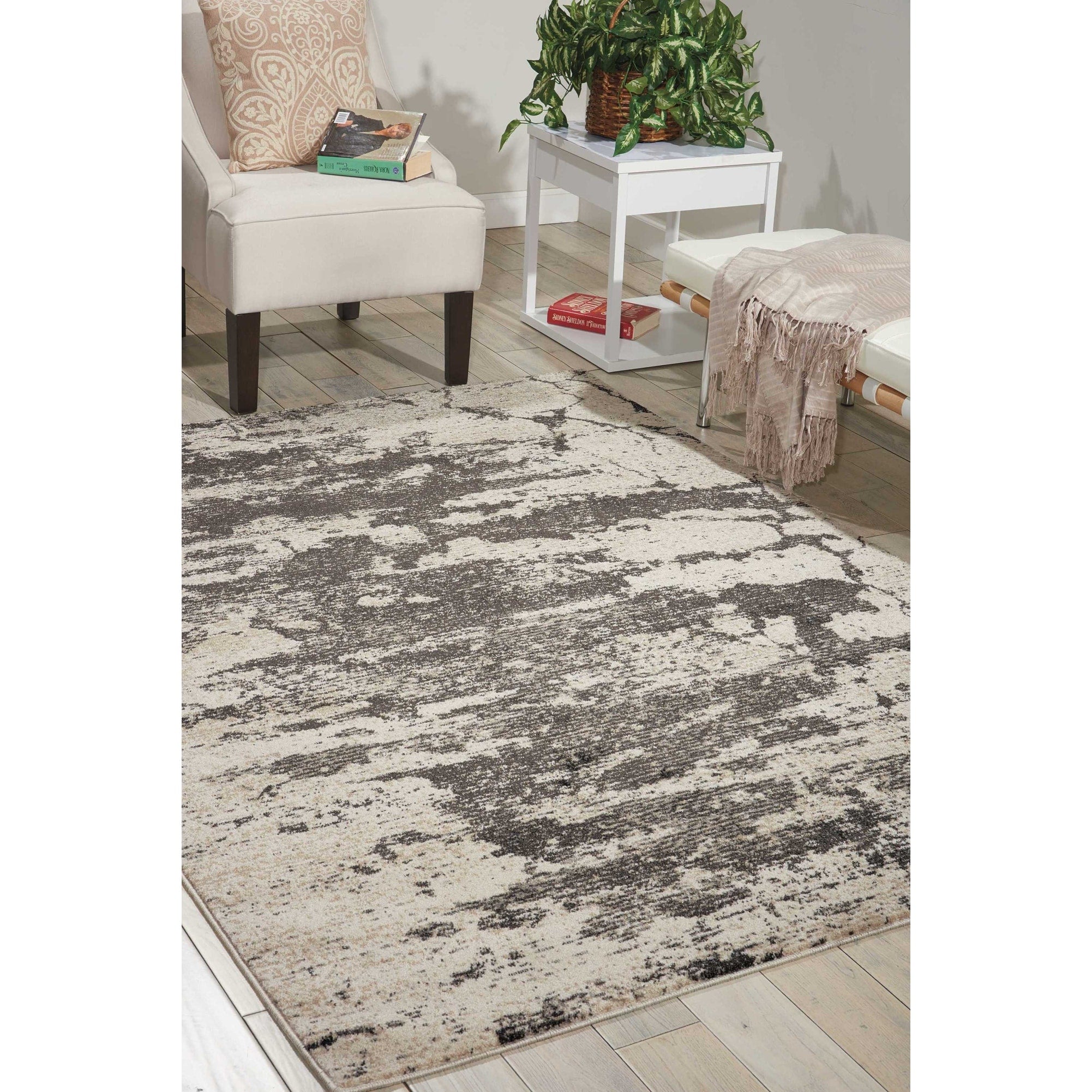 Nourison Maxell Ivory Grey Rug 710 X 106