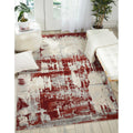 Nourison Maxell Distressed Ivory Red Area Rug 710 X 106