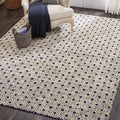 Nourison Modern Deco Hand Tufted Navy Ivory Area Rug 53 X 74